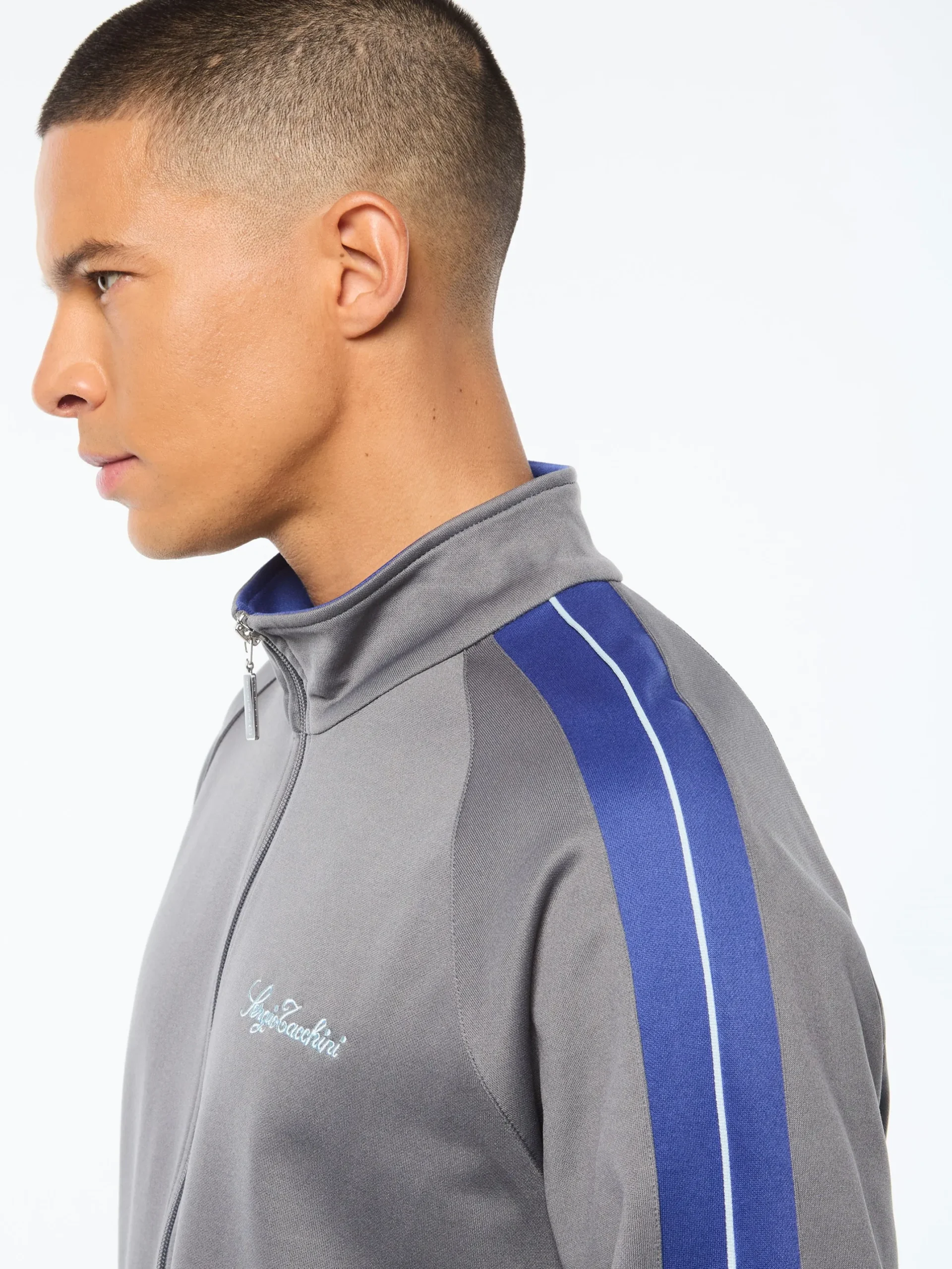 Semplice Track Jacket-Quiet Shade