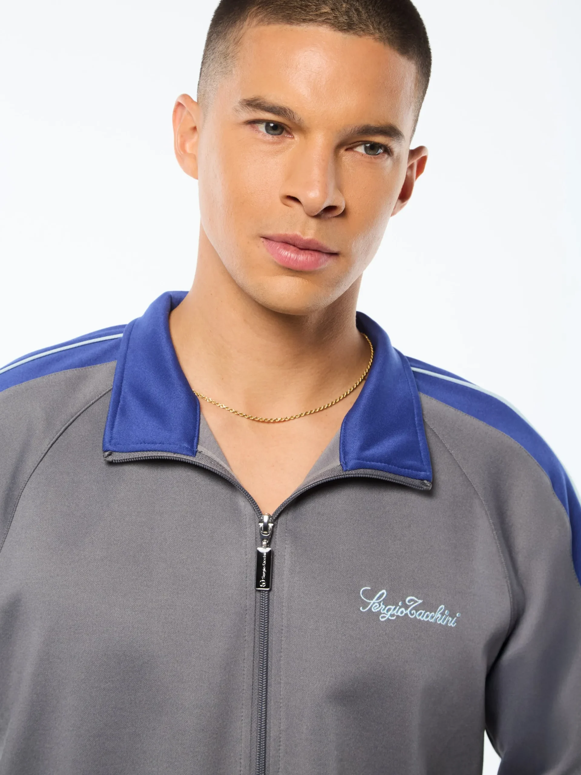 Semplice Track Jacket-Quiet Shade