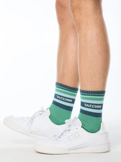 Strisce Sock-Bottle Green