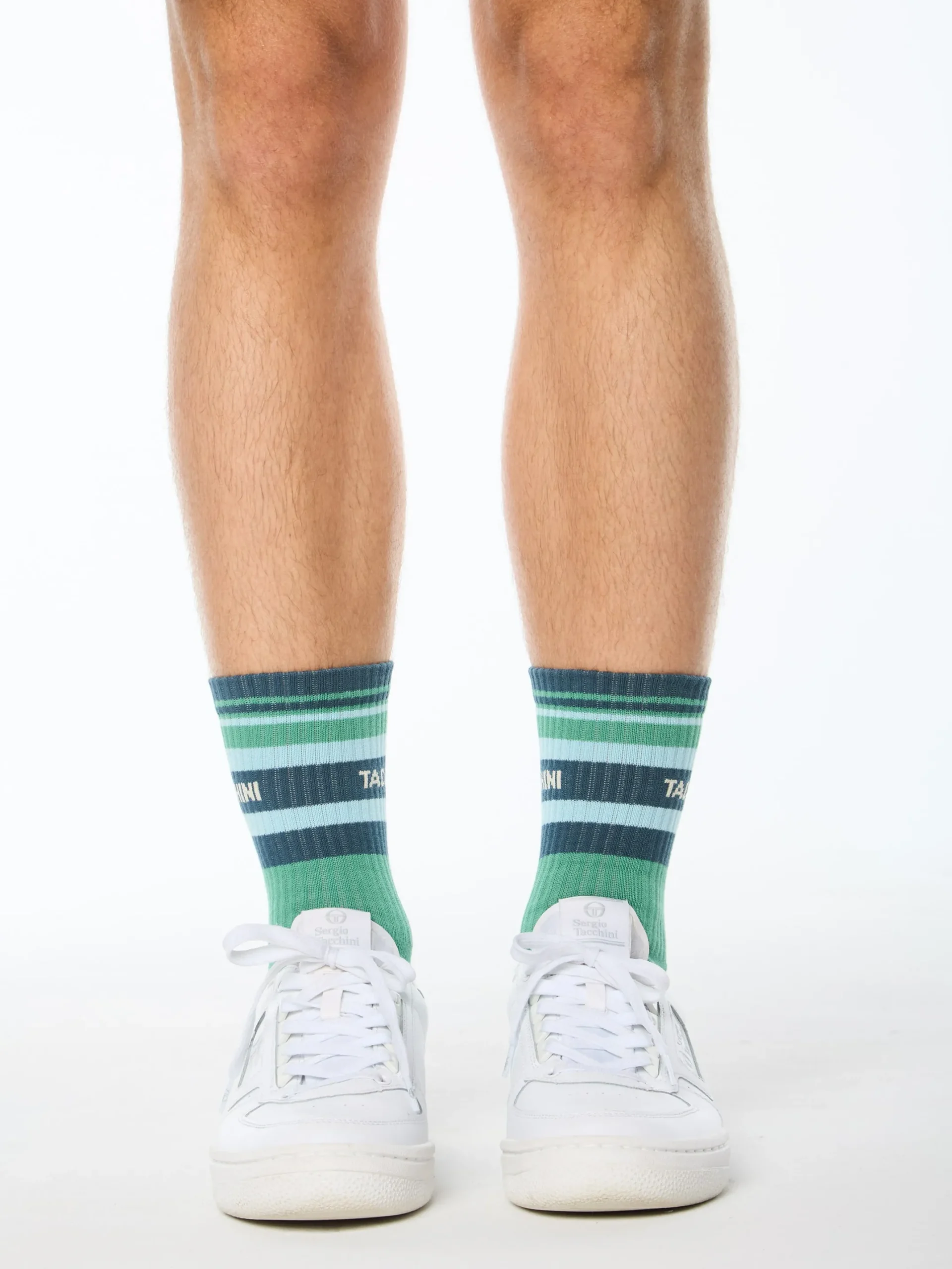 Strisce Sock-Bottle Green