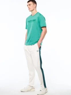 Strisce T-Shirt-Bottle Green