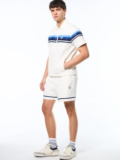 Striscia Short Sleeve Track Jacket-Gardenia