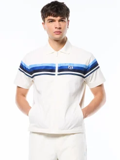 Striscia Short Sleeve Track Jacket-Gardenia