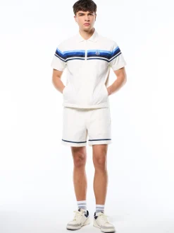 Striscia Short Sleeve Track Jacket-Gardenia