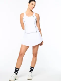 Tessa Scoop Neck Tank- Brilliant White