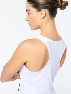 Tessa Scoop Neck Tank- Brilliant White