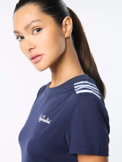 Verona Crop Top- Maritime Blue