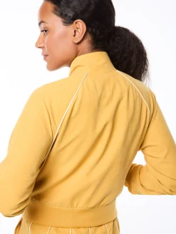 Via Track Jacket-Honey Gold