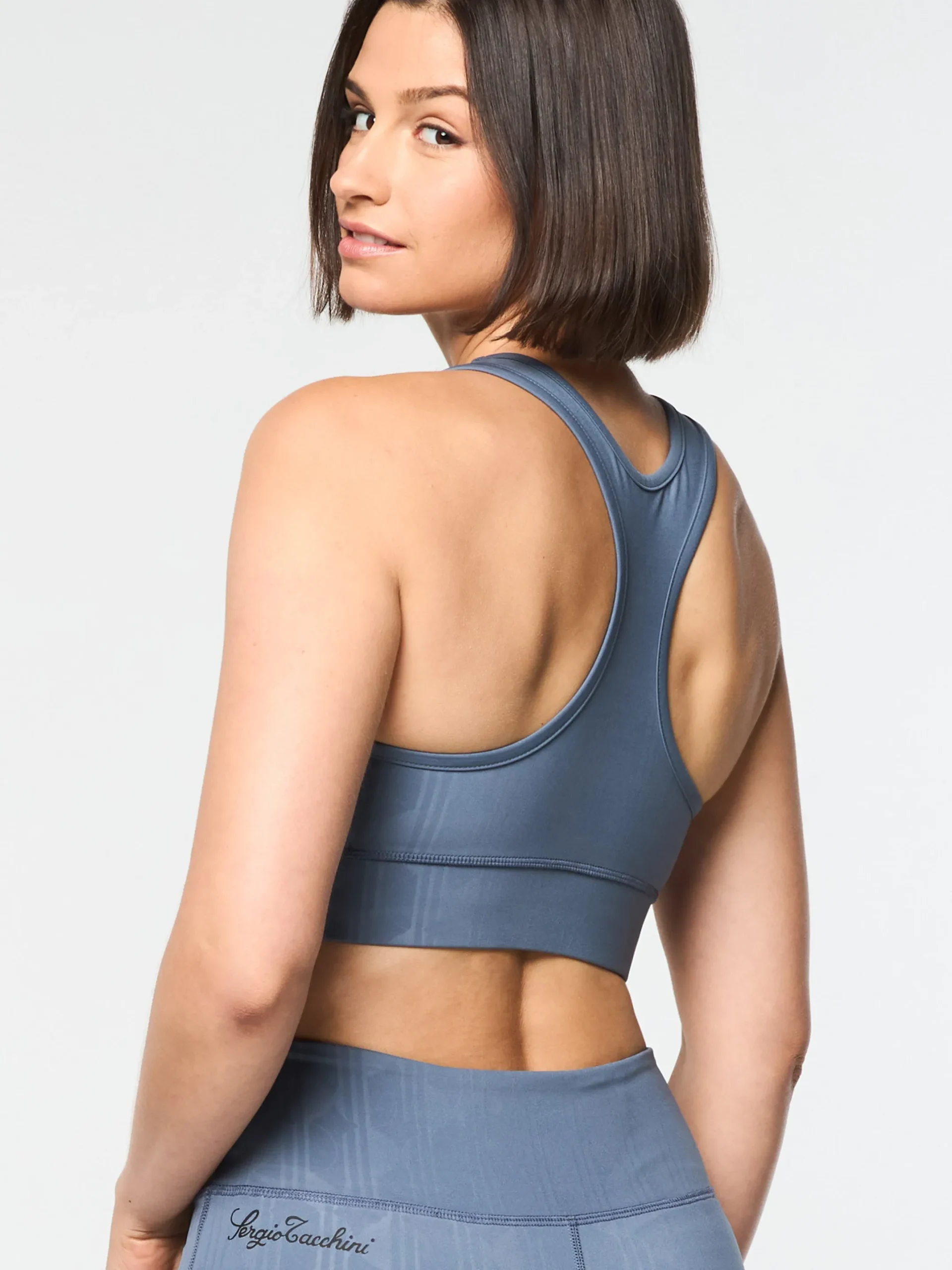 Viano Printed Sports Bra- Grisaille