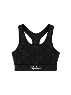 Viano Printed Sports Bra- Black Beauty