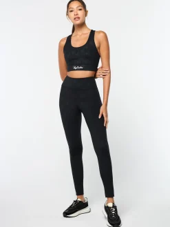 Viano Printed Sports Bra- Black Beauty