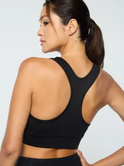 Viano Printed Sports Bra- Black Beauty