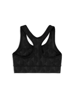 Viano Printed Sports Bra- Black Beauty