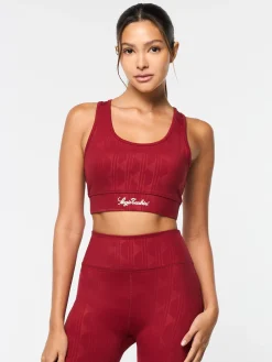 Viano Printed Sports Bra- Sun Dried Tomato