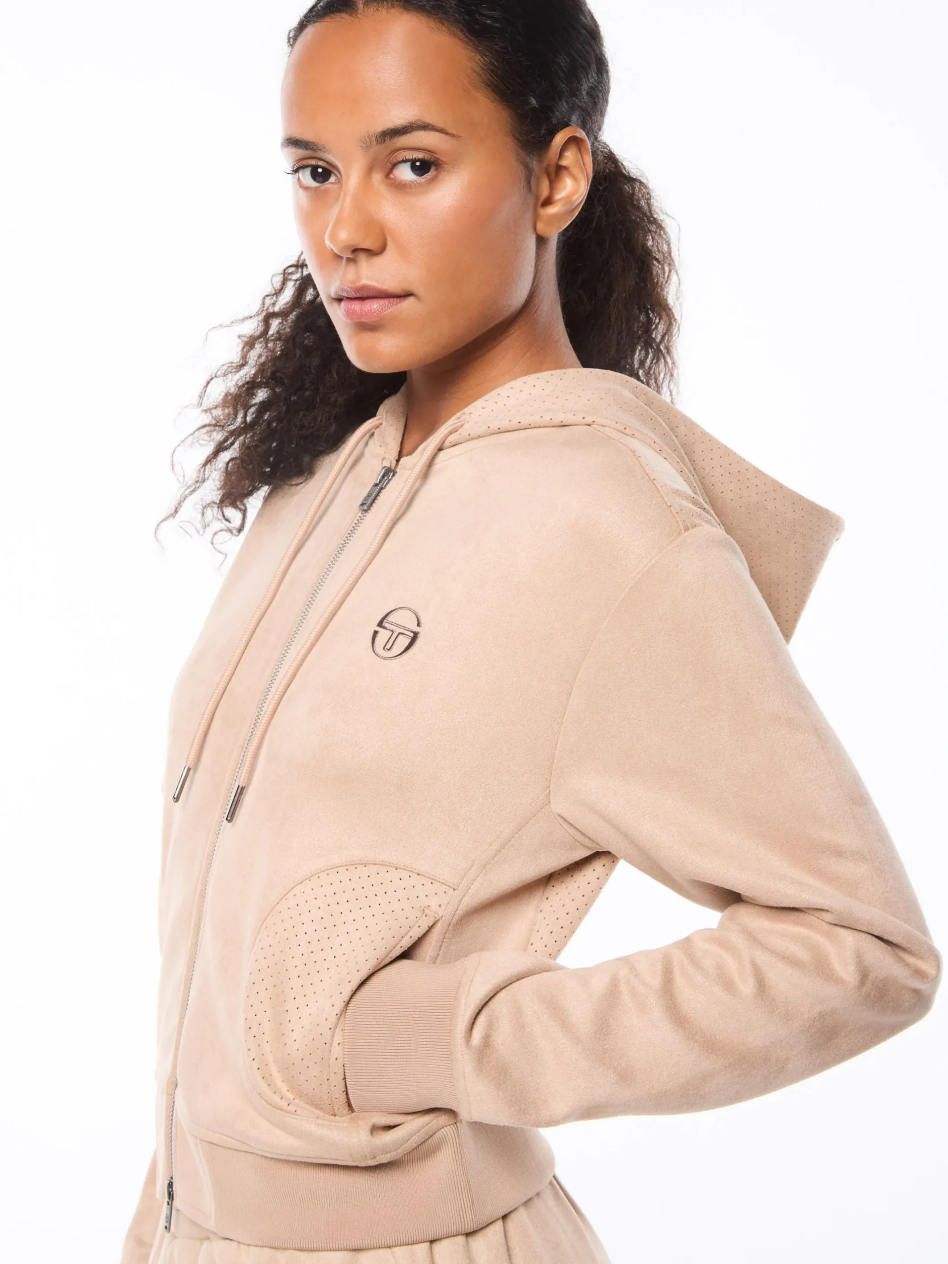 Women's Camoscio Hoodie- Humus