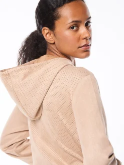 Women's Camoscio Hoodie- Humus