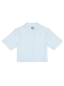 Women's Colonna Cropped Shirt- French Blue