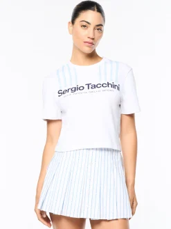 Women's Colonna Cropped T-Shirt- French Blue