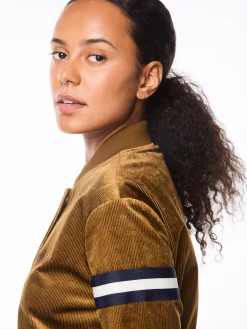 Women's Cordurato Track Jacket- Bronze Brown