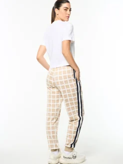 Women's Damarindo Check Track Pant- Humus