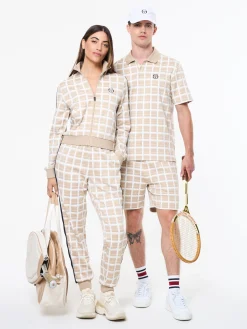 Women's Damarindo Check Track Pant- Humus
