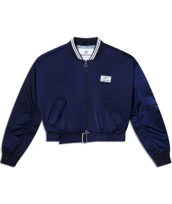 Women's Piano Bomber Jacket-Maritime Blue