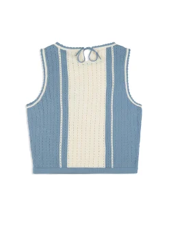 Zola Knit Top- Faded Denim