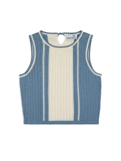 Zola Knit Top- Faded Denim