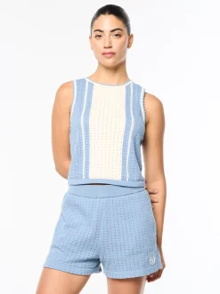 Zola Knit Top- Faded Denim